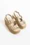 Suede Leather Wedge Sole Buckle Women's Summer Sandals - 3