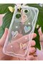 Redmi Note 13 4g Case 3D Heart Pearl Design Patterned Camera Protected Transparent Silicone Cover