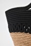 Miami Handmade Straw Shoulder Bag Black - 7