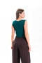 Women's V-Neck Buttoned Summer Crop Knitwear Vest - 5