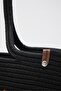 Miami Handmade Straw Shoulder Bag Black - 5
