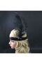 New Year's Hair Feather Hair Band Black Color - 3