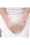 Short Length Laced White Polka Dot Tulle Gloves