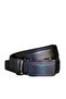 Non-Hole Leather Black Men's Belt with Automatic Buckle Dk126-10