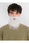 Gray Fake Beard - White Color - Elastic - Suitable for Children and Adults