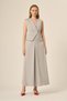 Women's Vest Skirt Striped Suit Gray 31147