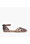 Genuine Leather Cross-Detail Daily Women's Sandals - 6
