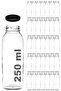250 ml Clear Fruit Juice, Soft Drink, Lemonade Bottle with Metal Cap, 250 Cc Empty Glass Bottle, 35 Pieces
