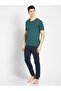 V-Neck T-Shirt 24X7 2726-0105-PACIFIC GREEN - 4