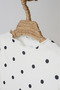 Girl's Polka Dot Patterned Ribbon Short Sleeve Dress - 6