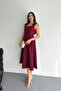 Women's Strap Bow Detailed Flared Dress Nbk4185