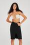 Women's Black Stonewashed Color Erica Black Od Slit Detailed Midi Length Lycra High Waist Jean Skirt - 6