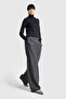 Women's Anthracite Neptune Belt Detail Pleated Palazzo Fit Trousers - 3