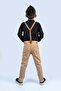 Boy's Gabardine Bow Tie Patterned Suspender Shirt Suit Trousers - 2