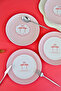 Plate House Porcelain Flamingo Canvas Cake Set 20cm 4 Persons 4 Pieces Tvl4Ptprs1158 - 6