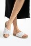 Modafrato Royal Buckle Straw Women's Slippers Outdoor and Home Slippers - 3