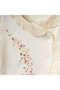 Floral Embroidered Lace Detailed Organic Romper and Hat 100% Cotton Newborn Baby Girl - 2