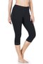 Large Size Women's Short Leggings with Lace on the Leg 414B Black