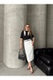 Women's Midi Length Belted Tight Pencil Skirt - 7