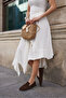 Sylvie Women's Nude Color Straw Beach Bag with Shoulder Strap - 6