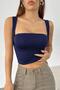 Square Neck Stretchy Crop Blouse Wft7080 - 3
