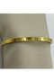 Stainless Steel Handcuff - Bracelet (Silver & Gold Color) Thin Model with or Without Stone - 2