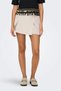 Women's Daily Fabric Cream Shorts Skirt- 15295576