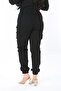 Women's Plus Size Black High Waist Elastic Crotch Hem Stitching Cargo Pocket Jeans 65N38898 - 5