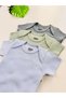 Set of 3 100% Cotton Unisex Short Sleeve Baby Bodysuit Pants - 6