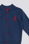 U.s. Polo Assn Fine Weaving Navy Blue Baby Cardigan - 3