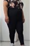 Black Elastic Waist Ankle Length Long Combed Cotton Viscose Leggings - 5
