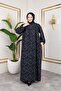 Robe Patterned Viscose Dress - Gray / E0126 - 5