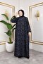 Robe Patterned Viscose Dress - Gray / E0126