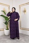 Robe Patterned Viscose Dress - Purple / E0126 - 4