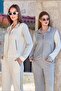 Aqua 25702 Women's Stand Collar Long Sleeve Tracksuit Set - 3