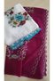 Handcrafted Crochet Needlework - 2 Pieces 2 Edge Embroidered Writing and Vintage Dowry Yemeni (85X85)