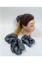 Satin and Organza Textured Hair Clip Black and White - 5