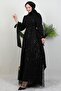 Sleeveless Satin Evening Dress Black - 4