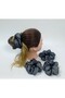 Satin and Organza Textured Hair Clip Black and White