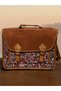 Terme Suede Ethnic Patterned Laptop Size Women's Shoulder Bag