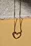 Minimal Steel Necklace with Heart Figure - 2