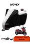 Honda Forza 250 Gray Black Combination Topcase Compatible Motorcycle Tarpaulin. Lock Compatible, Tarpaulin, Cover - 5