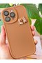 iPhone 15 Pro Case Designed with Patterned Camera Protection, Teddy Bear and Rabbit Soft Silicone Cover - 3