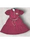 Girls' Summer Short-Sleeve Crinkle Fabric Dress 6/12 YEARS - 3