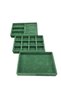 Domestic Production Suede Fabric Green Color 3-Piece Set Jewelry Stand with Drawer Inside - 5