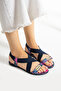 Elastic fuji denim women's sandals - 3