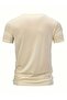 Victory Printed Single Jersey Beige T-Shirt - Oversize Crew Neck T-Shirt - 2