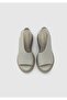 Mink Leather Women's Heeled Sandals - 5