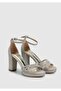Gold Women's Heeled Sandals - 2