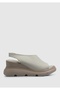Mink Leather Women's Heeled Sandals